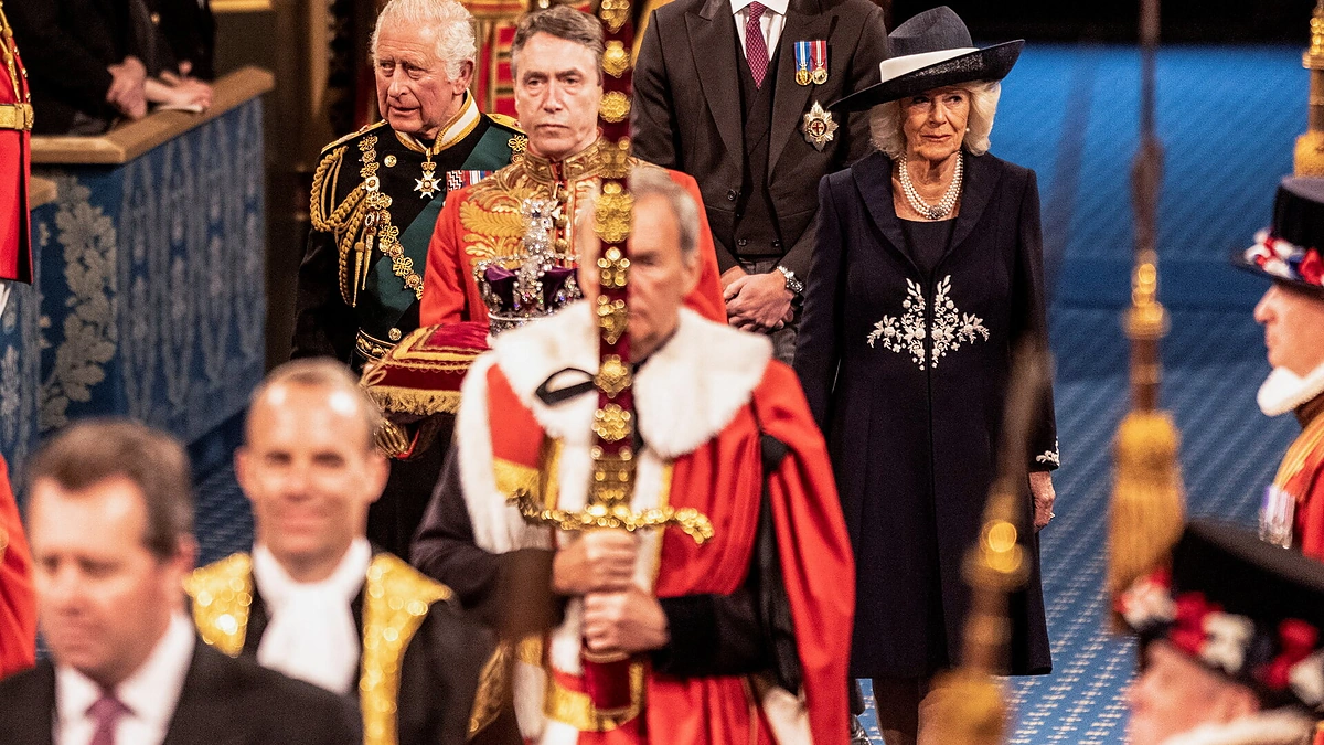 Karališkoji šeima Jungtinės Karalystės parlamento sesijos atidarymo ceremonijoje / Scanpix nuotr.