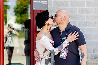 Monika Liu pakeliui į „PalaOlimpica“ areną / Luko Balandžio nuotr.