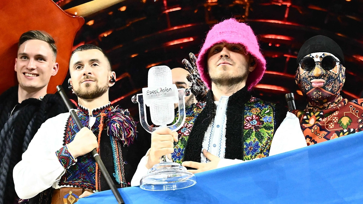 2022-ųjų „Eurovizijos“ nugalėtojai ukrainiečiai „Kalush Orchestra“ / Scanpix nuotr.