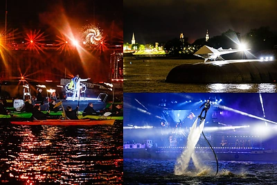 Kauną sudrebino didysis „Santakos“ šou ant vandens: pasirodė Mitinis Žvėris