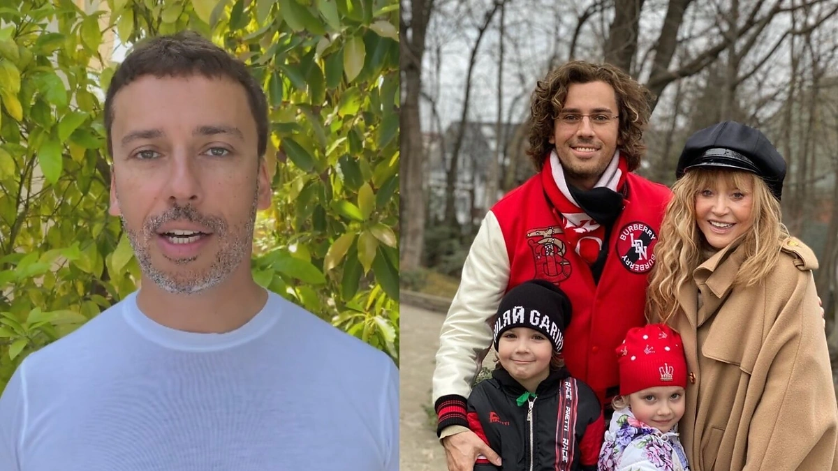 Maksimas Galkinas ir Ala Pugačiova su vaikais / „Instagram“ nuotr.