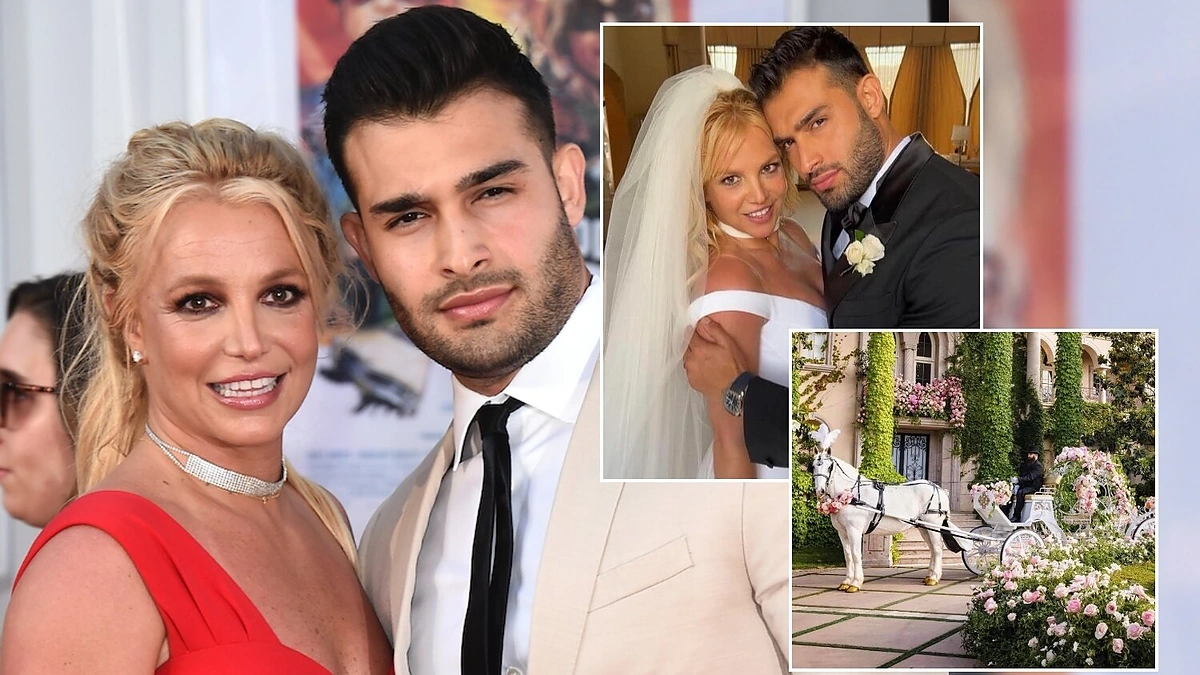 Britney Spears ir Samo Asghari ir jų vestuvių kadrai / Socialinių tinklų nuotr.