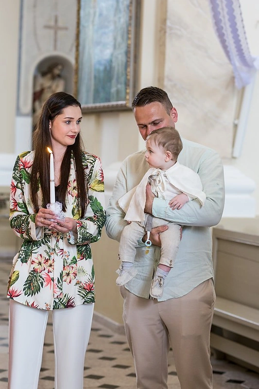 Indrės Juodeikienės sūnaus Kasparo krikštynos / Robertos Gervytės nuotr.