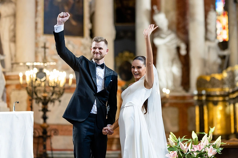 Tado Rinkūno ir Dominykos Vaiginytės vestuvės / Lukas Balandis / BNS nuotr.