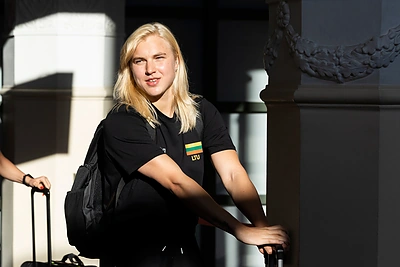 Rūtos Meilutytės pasitikimas Vilniaus oro uoste / Irmanto Gelūno / BNS nuotr.