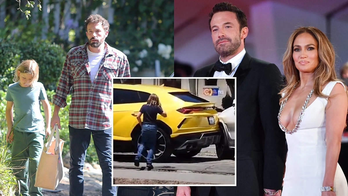 Benas Affleckas su Jennifer Lopez, Beno Afflecko sūnus Samuelis / AFP/„Scanpix“ nuotr.