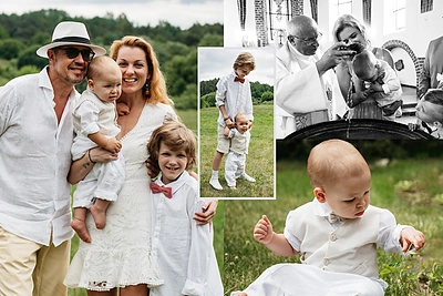 Aušros ir Ramūno Difartų sūnaus Rojaus krikštynos: jautrus senelio linkėjimas ir brolio staigmena