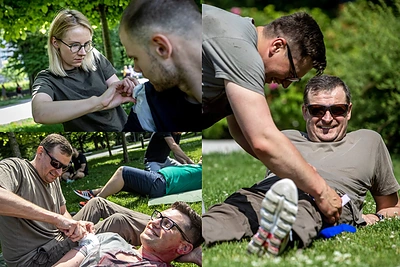 Vilniuje – taktinės medicinos mokymai: kaip D.Bunkus ir žinomi žmonės elgtųsi susidūrę su sprogimais