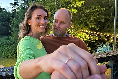 „G&G Sindikato“ koncerte susižadėję Loreta ir Martynas / ZIP FM nuotr.