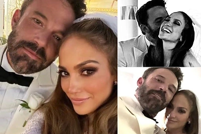 Jennifer Lopez ir Benas Affleckas pasidalijo vestuvių kadrais ir įspūdžiais: „Mes tai padarėme“