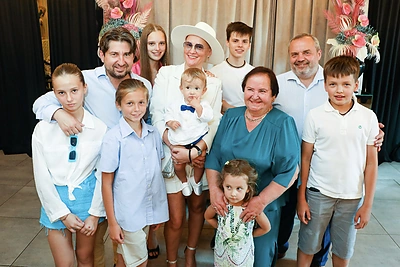 Kristinos ir Povilo Strolių sūnaus krikštynos / Teodoro Biliūno nuotr.