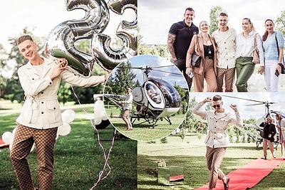 Šefo Roko Galvono 23-iasis gimtadienis: raudonas kilimas, sraigtasparnis, o dovanų – elniukai