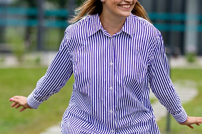 „Ar matai, kaip keičiasi pasaulis?“ Vlada Musvydaitė Tauragėje / Lukas Balandis / BNS nuotr.