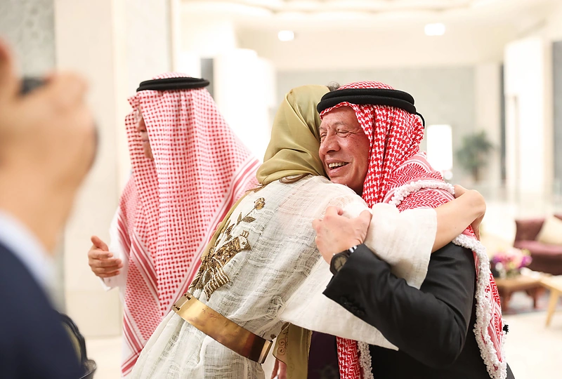 Jordanijos kronprinco Husseino ir Rajwos Al Saif sužadėtuvės / AFP/„Scanpix“ nuotr.