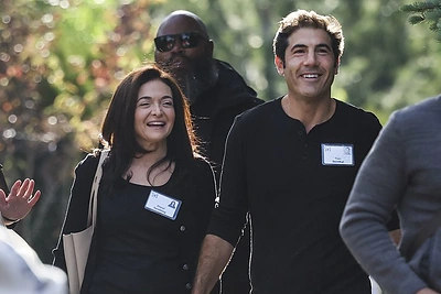 Sheryl Sandberg ir Tomas Bernthalas / „Scanpix“ nuotr.