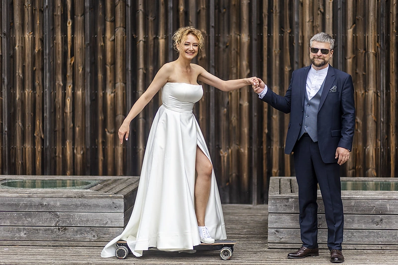 Godos Dapšytės ir Šarūno Šlektavičiaus vestuvės kelte „Uperis“ / Irmanto Gelūno / BNS nuotr.