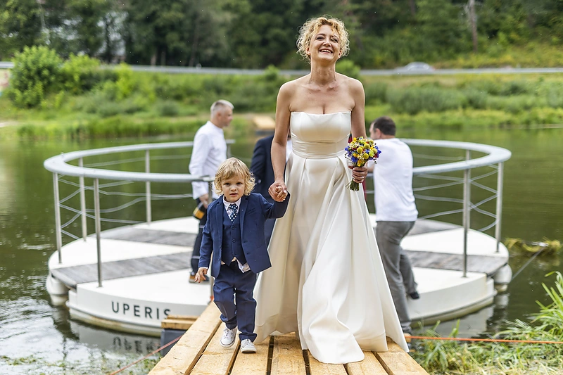 Godos Dapšytės ir Šarūno Šlektavičiaus vestuvės kelte „Uperis“ / Irmanto Gelūno / BNS nuotr.