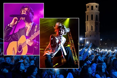 „Sostinės dienos“ vienija: Katedros aikštės scena dalijosi švedė C.Jakobs ir J.Jarutis