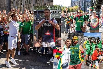 Kelne – tūkstantinė Lietuvos krepšinio sirgalių eisena: M.Stonkus negailėjo plaučių skanduotei