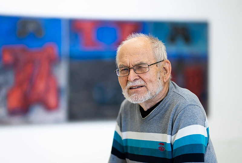 Dailininkas Valentinas Antanavičius ir jo paroda / Gretos Skaraitienės / BNS nuotr.