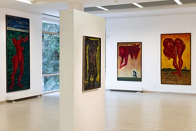 Dailininkas Valentinas Antanavičius ir jo paroda / Gretos Skaraitienės / BNS nuotr.