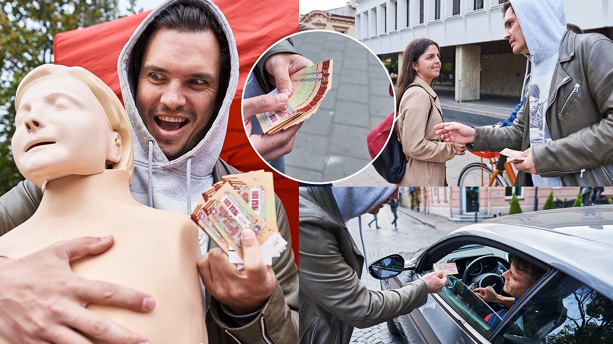 Mindaugas Papinigis Gedimino prospekte / Saulės Miežytės nuotr.