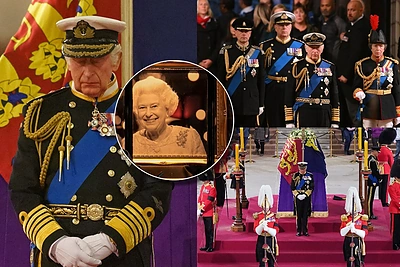 Vestminsterio menėje – „princų budynės“: prie Elizabeth II karsto stojo 4 jos vaikai