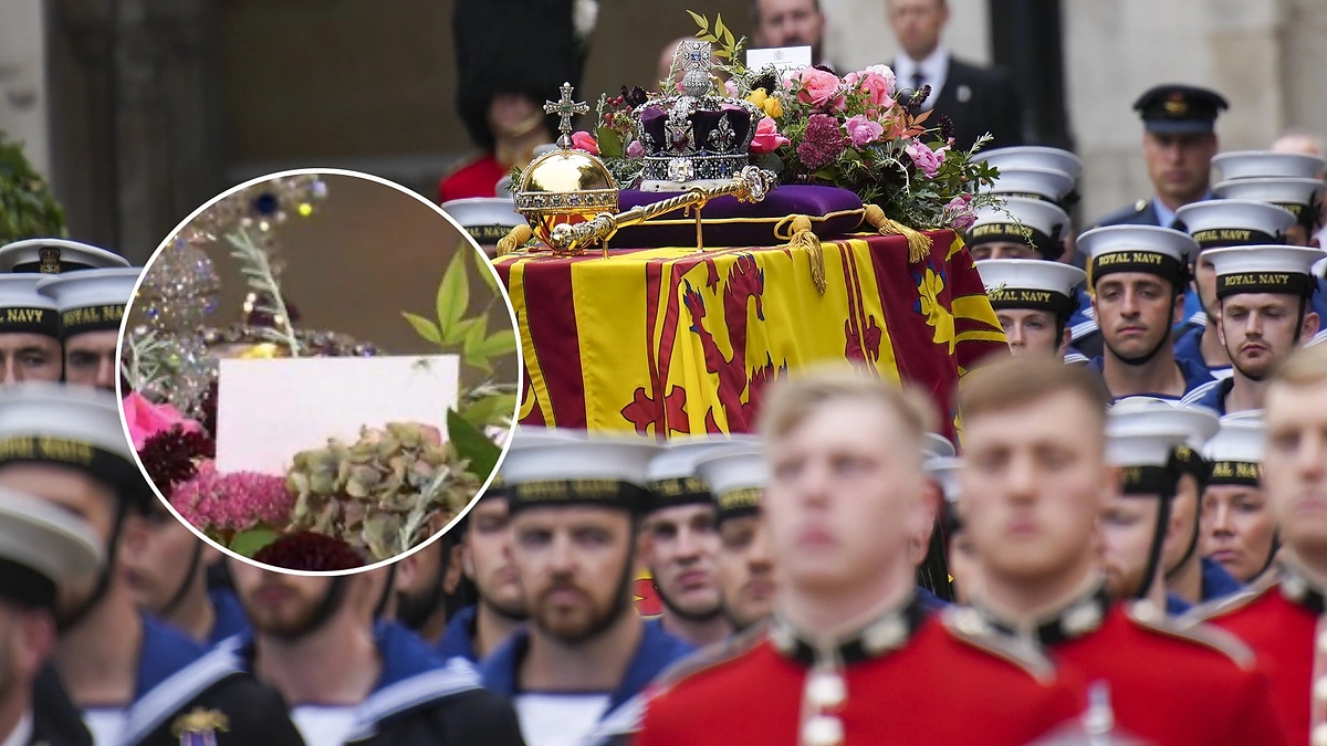 Voras ant karalienės Elizabeth II karsto / Scanpix / Twitter nuotr