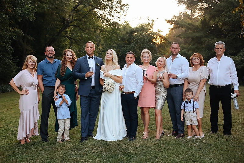 Jevgenijaus Šuklino ir jo mylimosios Jolantos vestuvių akimirka / Asmeninio albumo nuotr.