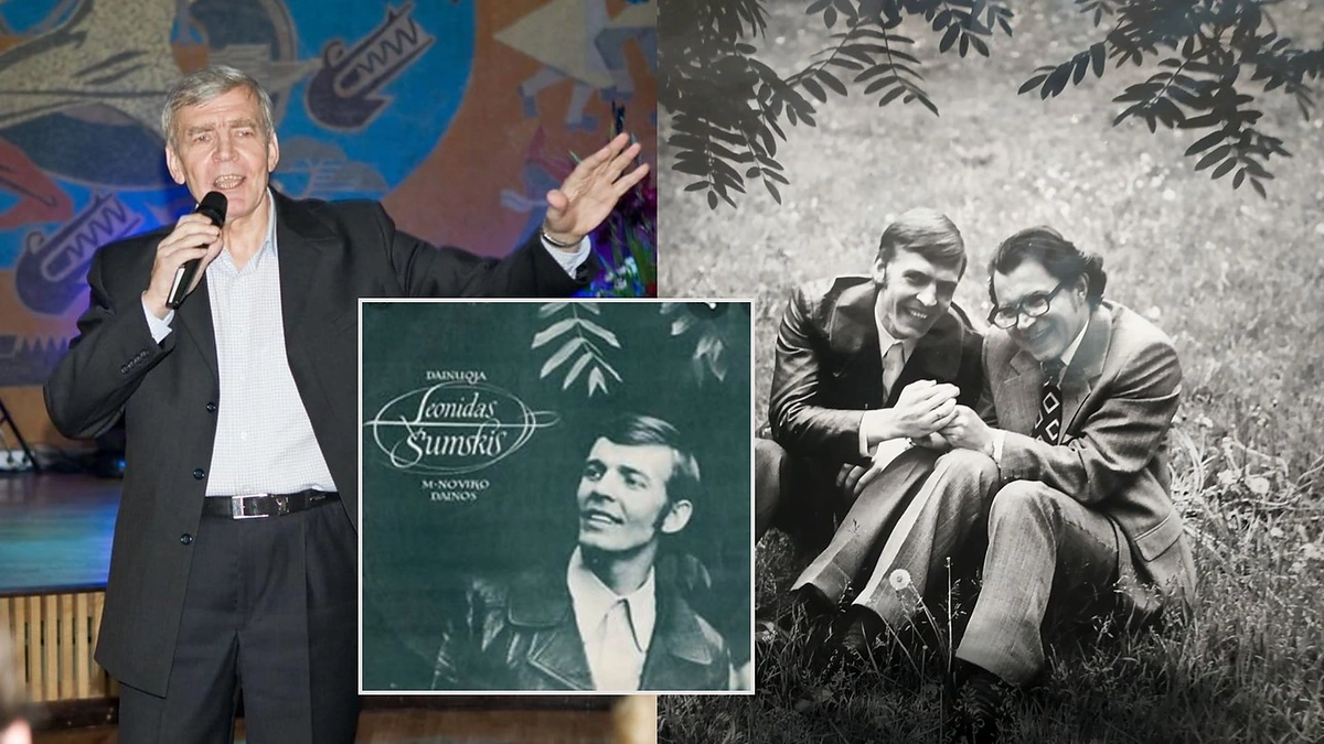 Leonidas Šumskis su Mikalojumi Noviku (dešinėje) 1975 m. / Asmeninio albumo nuotr.