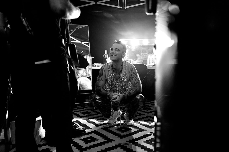 Robbie Williamsas gastrolių metu / Asmeninio archyvo nuotr.