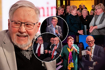 Vytautas Landsbergis 90-metį atšventė Nacionalinėje bibliotekoje: sveikino žinomi svečiai