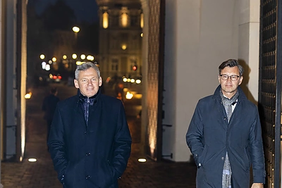 Lietuvos Respublikos Prezidento Gitano Nausėdos ir Dianos Nausėdienės rengiama valstybinė vakarienė Jo Didenybės Belgijos Karaliaus ir Jos Didenybės Belgijos Karalienės garbei / Irmanto Gelūno / BNS nuotr.