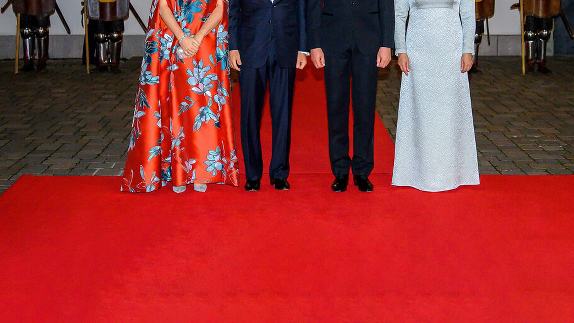 Gitanas ir Diana Nausėdos su Belgijos karaliumi Phillippe'u ir karaliene Mathilde / Roberto Dačkaus / LR prezidento kanceliarijos nuotrauka