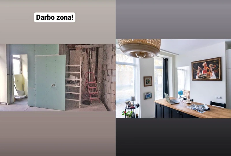 Jurgos Anusauskienės namai: prieš ir po / Instagram nuotr.
