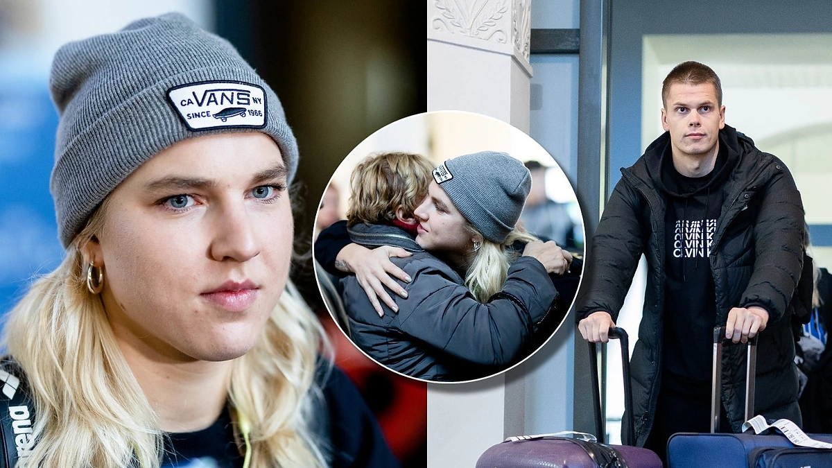Rūta Meilutytė ir Danas Rapšys grįžo į Lietuvą / Lukas Balandis / BNS nuotr.