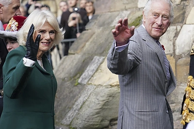 Karalius Karolis III, karalienė konsortė Kamila / „Scanpix“ nuotr.