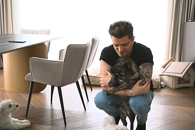 Jonas Nainys su augintiniu / Laidos stopkadro nuotr.