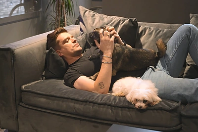 Jonas Nainys su augintiniais / Laidos stopkadro nuotr.