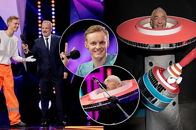 Atidengtos dvi kaukės: po jomis – krepšinio talismanas Juozukas ir iliuzionistas R.Bernatonis