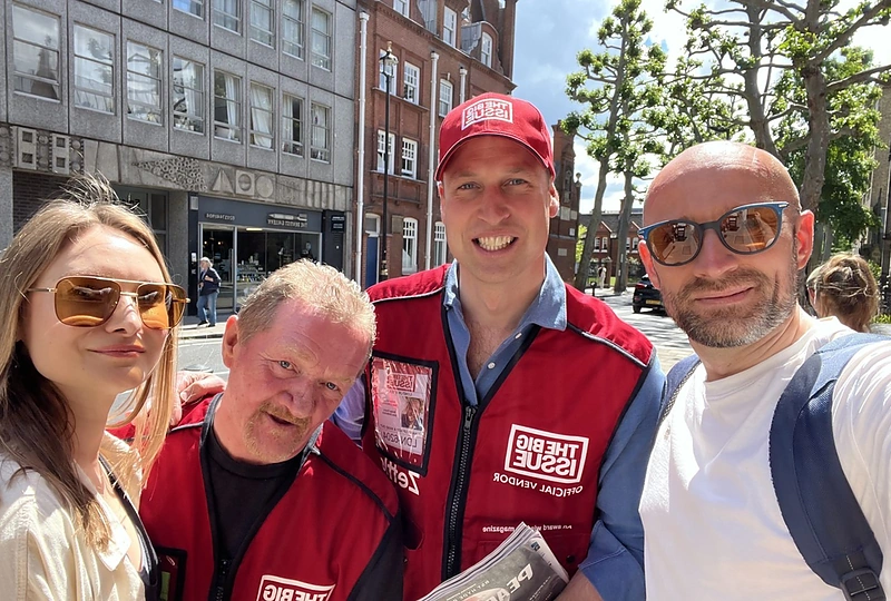 Vitalijus Zuikauskas su princu Williamu / Asmeninio albumo nuotr.