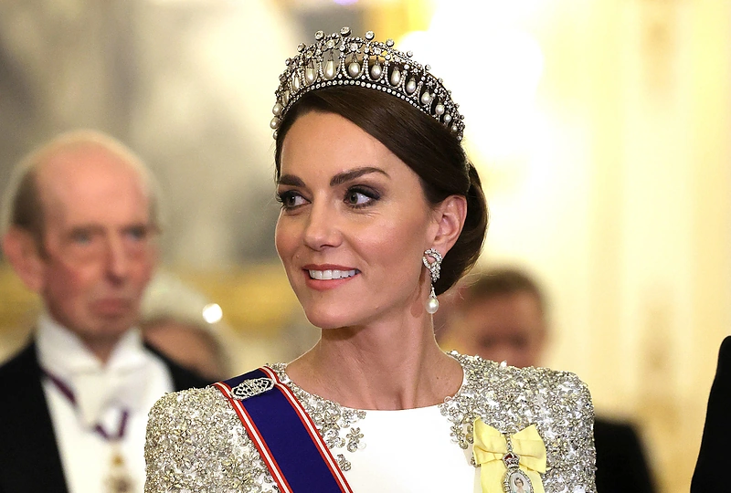 Valstybinis banketas Bakingamo rūmuose / AFP/„Scanpix“ nuotr.