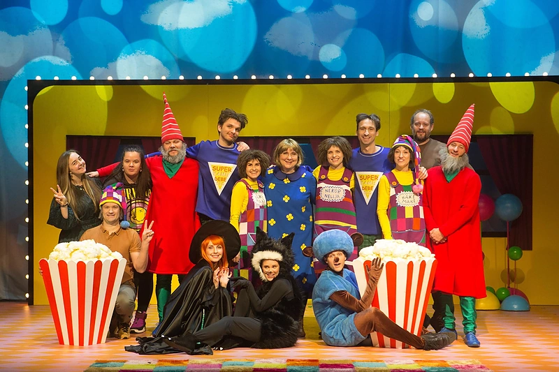 Spektaklio „Kakė Makė ir pižamų vakarėlis“ generalinė repeticija / „Domino“ teatro nuotr.