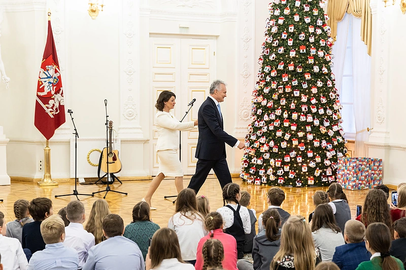 Prezidento rūmų eglutės įžiebimo šventė / Pauliaus Peleckio / BNS nuotr.