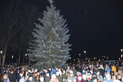 Biržų Kalėdų eglės įžiebimas / Biržų rajono savivaldybės nuotr.