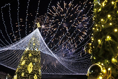 Jonavos Kalėdų eglės įžiebimas / Audriaus Reipos, Vytauto Kalpoko nuotr.