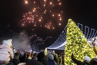 Jonavos Kalėdų eglės įžiebimas / Audriaus Reipos, Vytauto Kalpoko nuotr.