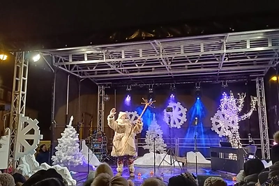 Rokiškio Kalėdų eglės įžiebimas / Rokiškio rajono savivaldybės nuotr.