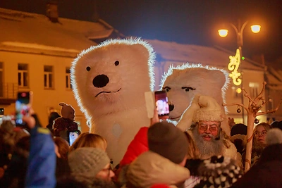 Rokiškio Kalėdų eglės įžiebimas, Senelis Kalėda / Dariaus Baltakio nuotr.