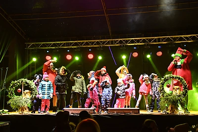 Rietavo Kalėdų eglės įžiebimas / Rietavo savivaldybės nuotr.